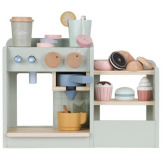 DREWNIANA KAWIARENKA zabawa w dom, kuchnię i gotowanie FSC Little Dutch 3+