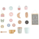 DREWNIANA KAWIARENKA zabawa w dom, kuchnię i gotowanie FSC Little Dutch 3+