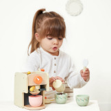 DREWNIANY EKSPRES ciśnieniowy do kawy z akcesoriami 20 el. Shiny Grandma 3+