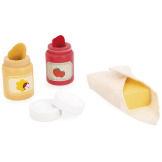 DREWNIANY TOSTER zestaw śniadaniowy z tosterem i 12 akcesoriami Shiny Grandma 3+