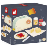 DREWNIANY TOSTER zestaw śniadaniowy z tosterem i 12 akcesoriami Shiny Grandma 3+