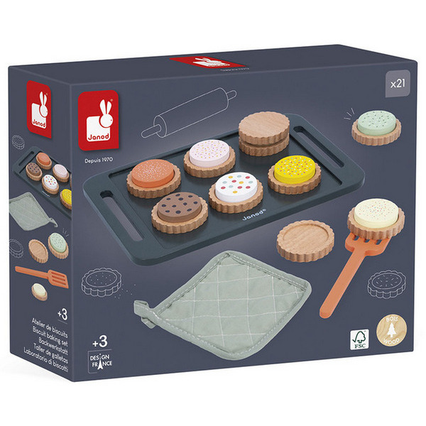 DREWNIANE CIASTECZKA zestaw do pieczenia 21 el. Shiny Grandma 3+