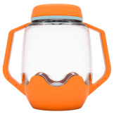 Pomarańczowy SŁOIK SENSORYCZNY do napełnienia wodą Glo Pals  18msc+