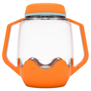 Pomarańczowy SŁOIK SENSORYCZNY do napełnienia wodą Glo Pals  18msc+