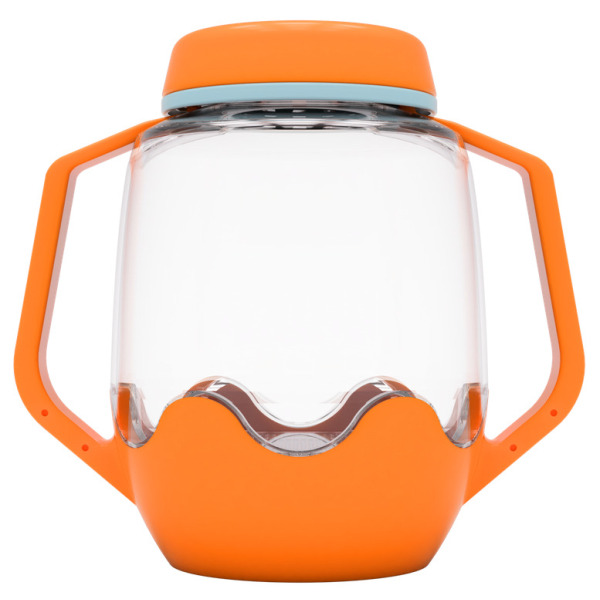 Pomarańczowy SŁOIK SENSORYCZNY do napełnienia wodą Glo Pals  18msc+