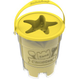 Piasek kinetyczny ŻÓŁTY z foremką 100% NATURALNY SKŁAD 500 g zapach brzoskwiniowy ChildGen 3+