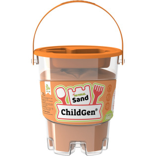 Piasek kinetyczny POMARAŃCZOWY z foremką 100% NATURALNY SKŁAD 500 g zapach brzoskwiniowy ChildGen 3+