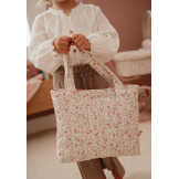 TORBA NA PIELUCHY i akcesoria dla lalek beżowa w kwiatuszki Little Dutch 3+