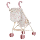 PARASOLKA wózek składany dla lalek beżowa spacerówka w kwiatuszki Little Dutch 3+