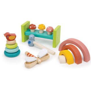 MUZYCZNY OGRÓD zestaw pierwszych drewnianych instrumentów muzycznych Mentari 18 msc+