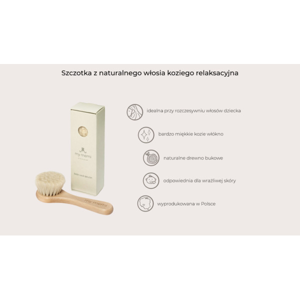 SZCZOTKA z naturalnego włosia koziego relaksacyjna