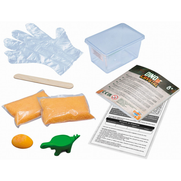 KRYSZTAŁOWY DINOZAUR  zestaw kreatywny hodowla kryształów Mini Lab BUKI 8+