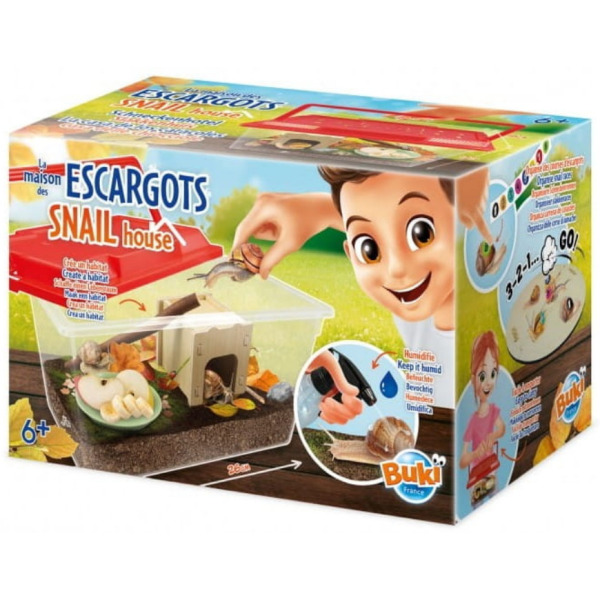 DOMEK DLA ŚLIMAKÓW zestaw naukowy do obserwacji mięczaków BUKI 6+