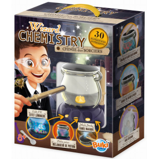 MAGICZNA CHEMIA zestaw naukowy 30 eksperymentów Wizard Chemistry BUKI 8+