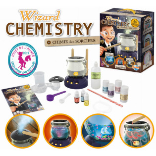 MAGICZNA CHEMIA zestaw naukowy 30 eksperymentów Wizard Chemistry BUKI 8+