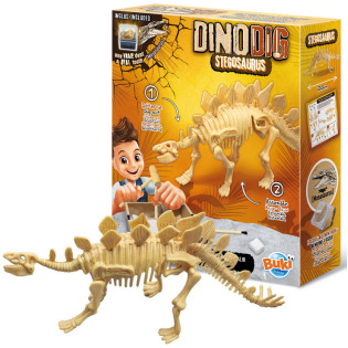 STEGOZAUR szkielet dinozaura do wykopania i złożenia mały paleontolog BUKI 8+