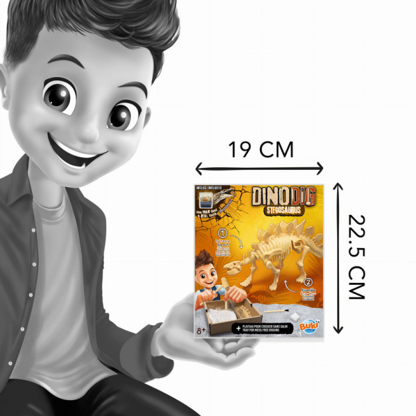 STEGOZAUR szkielet dinozaura do wykopania i złożenia mały paleontolog BUKI 8+