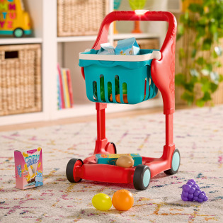 MUZYCZNY WÓZEK ZAKUPOWY z koszykiem i akcesoriami Shop & Glow Toy Cart