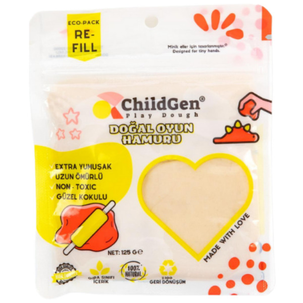 Biała NATURALNA CIASTOLINA W SASZETCE re-fill 125g Play Dough ChildGen 3+