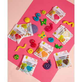 9 kolorów NATURALNA CIASTOLINA W SASZETCE re-fill 9 szt. x 125g Play Dough ChildGen 3+