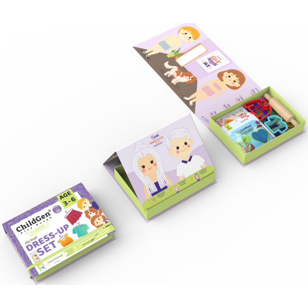 MODA - ubieranki i fryzury zestaw kreatywny 100% naturalna ciastolina 5 szt. x 125g i akcesoria ChildGen 3+