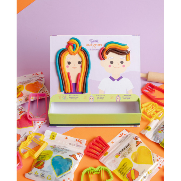 MODA - ubieranki i fryzury zestaw kreatywny 100% naturalna ciastolina 5 szt. x 125g i akcesoria ChildGen 3+