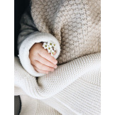 WARM BEIGE kocyk wełniany merino premium collection 80 x 100 cm