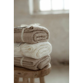 WARM BEIGE kocyk wełniany merino premium collection 80 x 100 cm