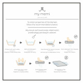 WARM BEIGE kocyk wełniany merino Pearl premium collection 80 x 100 cm