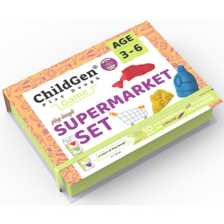 SKLEP - produkty spożywcze zestaw kreatywny 100% naturalna ciastolina 5 szt. x 125g i akcesoria ChildGen 3+