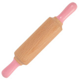 DREWNIANY WAŁEK do modelowania ciastoliny i ćwiczenia motoryki małej RÓŻOWY ChildGen 3+