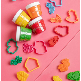 FARMA - zwierzątka zestaw kreatywny 100% naturalna ciastolina 4 szt. x 125g i akcesoria ChildGen 3+