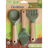 ZABAWKOWE NARZĘDZIA OGRODOWE do modelowania ciastoliny i ćwiczenia motoryki małej, akcesoria, grabki, szpadel, łopatka, bio plas