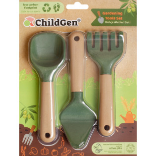 ZABAWKOWE NARZĘDZIA OGRODOWE do modelowania ciastoliny i ćwiczenia motoryki małej, akcesoria, grabki, szpadel, łopatka, bio plas