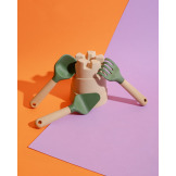 ZABAWKOWE NARZĘDZIA OGRODOWE do modelowania ciastoliny i ćwiczenia motoryki małej, akcesoria, grabki, szpadel, łopatka, bio plas