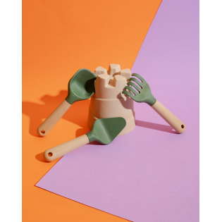 ZABAWKOWE NARZĘDZIA OGRODOWE do modelowania ciastoliny i ćwiczenia motoryki małej, akcesoria, grabki, szpadel, łopatka, bio plas