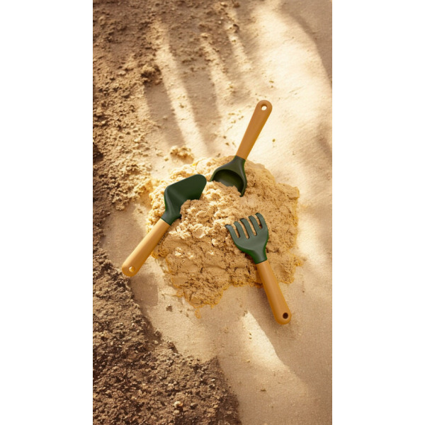 ZABAWKOWE NARZĘDZIA OGRODOWE do modelowania ciastoliny i ćwiczenia motoryki małej, akcesoria, grabki, szpadel, łopatka, bio plas