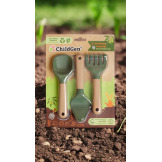 ZABAWKOWE NARZĘDZIA OGRODOWE do modelowania ciastoliny i ćwiczenia motoryki małej, akcesoria, grabki, szpadel, łopatka, bio plas