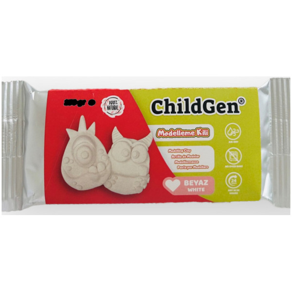 BIAŁA GLINKA MODELARSKA naturalna, samoutwardzalna testowana dermatologicznie 250g ChildGen 3+