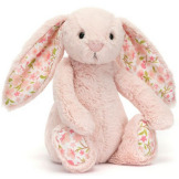 KRÓLICZEK jasnoróżowa przytulanka z kwiecistymi uszami Blossom Cherry Bunny 18 cm Jellycat 0+