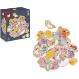 JEDNOROŻCE I SMOKI drewniane magnesy na lodówkę 24 szt. Janod 2+