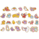 JEDNOROŻCE I SMOKI drewniane magnesy na lodówkę 24 szt. Janod 2+