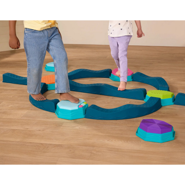 FALISTA ŚCIEŻKA SENSORYCZNA z efektami muzycznymi zestaw BELEK RÓWNOWAŻNYCH z POLAMI SENSORYCZNYMI B.Toys 3+