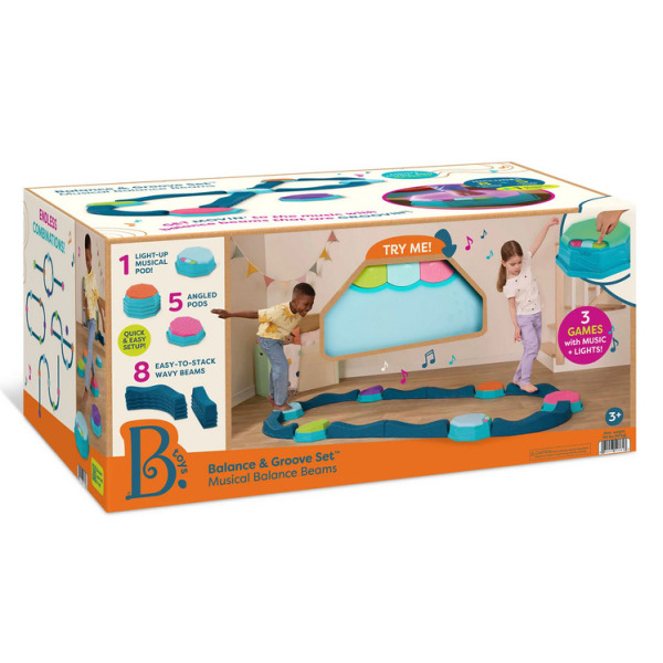 FALISTA ŚCIEŻKA SENSORYCZNA z efektami muzycznymi zestaw BELEK RÓWNOWAŻNYCH z POLAMI SENSORYCZNYMI B.Toys 3+