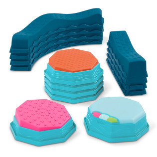 FALISTA ŚCIEŻKA SENSORYCZNA z efektami muzycznymi zestaw BELEK RÓWNOWAŻNYCH z POLAMI SENSORYCZNYMI B.Toys 3+