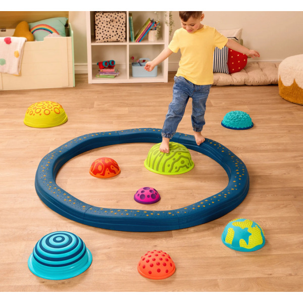 FALISTA ŚCIEŻKA SENSORYCZNA z planetami zestaw BELEK RÓWNOWAŻNYCH z POLAMI SENSORYCZNYM B.Toys 3+