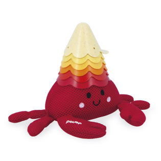 KRAB Z MUSZELKAMI zabawka do kąpieli 7 el. Janod 10m+