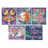 WRÓŻKI zestaw kreatywny Naklejki piankowe i fosforescencyjne piaski Magic Fairies JANOD 6+