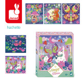 WRÓŻKI zestaw kreatywny Naklejki piankowe i fosforescencyjne piaski Magic Fairies JANOD 6+