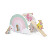 Drewniany domek jednorożców z 5 akcesoriami JEDNOROŻCE Janod 18m+